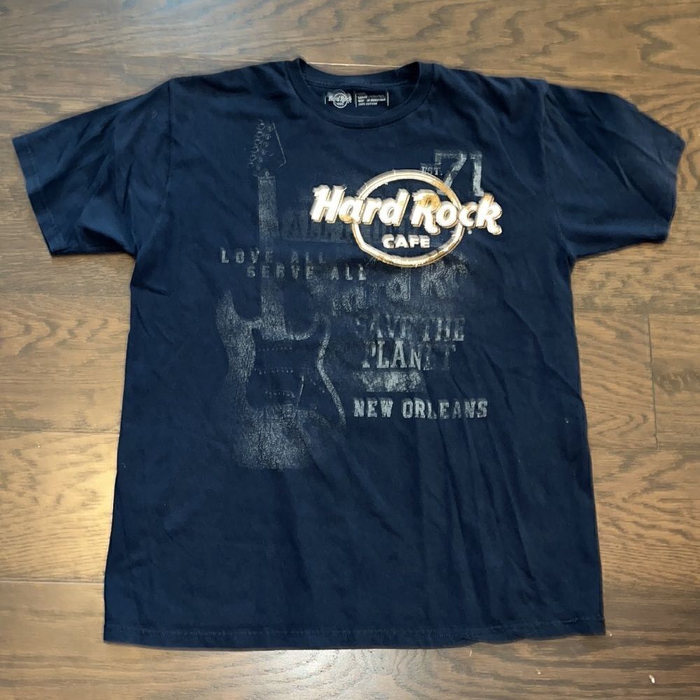 Vintage Black HRC Hard Rock Cafe New Orleans Bourbon Street T Shirt L men’s